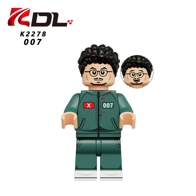 KDL842 Squid Game Character Wooden Man DIY Gift Juguetes Building Block Sets Educational  Kids Toys For Children
