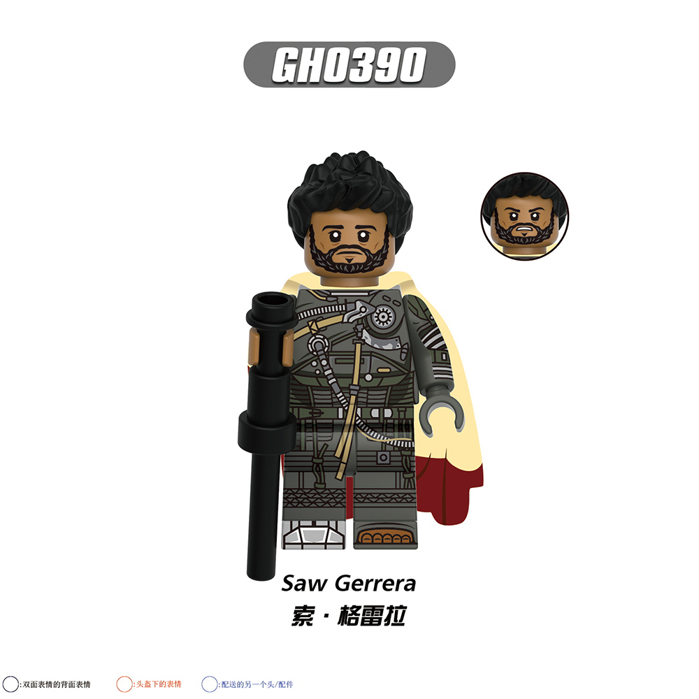 G0152 Star Wars Movie Captain Kaido ISB Tactical Agent Imperial security Officer Riot Trooper Bix Caleen Saw Gerrera Minifigures Brick Building Blocks for Children Toys Juguetes