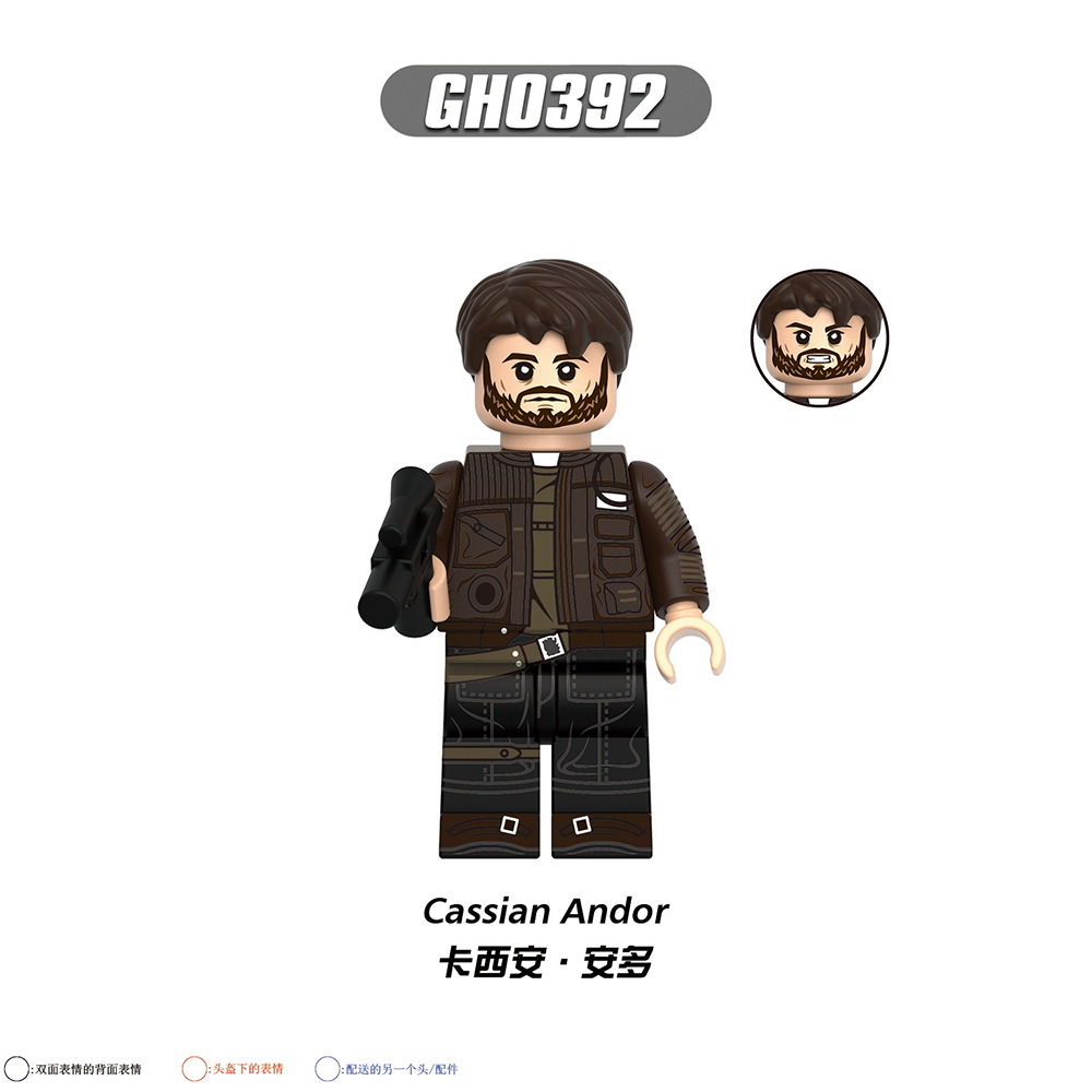 G0152 Star Wars Movie Captain Kaido ISB Tactical Agent Imperial security Officer Riot Trooper Bix Caleen Saw Gerrera Minifigures Brick Building Blocks for Children Toys Juguetes