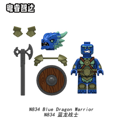 N833-N836 medieval Golden Blue Red Ranger knight military Soldiers  mini toys building blocks sets Toys for kids