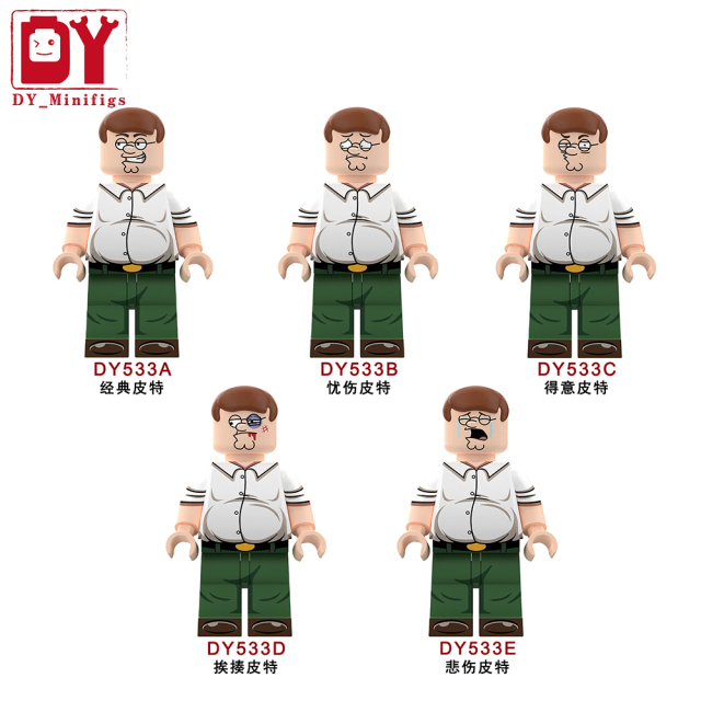 DY533A-E FamilyGuy Anime  minifigures 2025 Educational Online Building Blocks Sets Cartoon Toys Gift Educational Toys for Kids