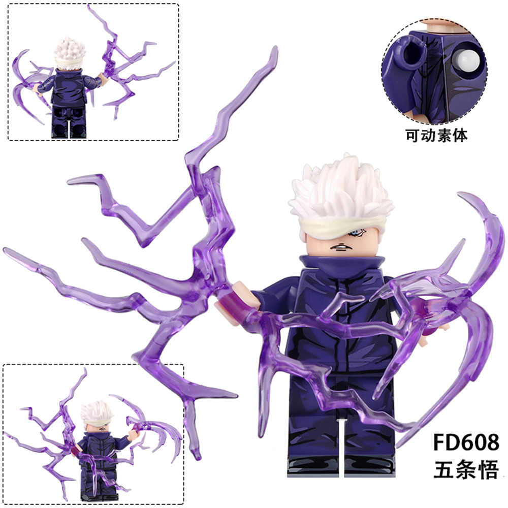 FD607-609 Jujutsu Kaisen Gojo Satoru Japanese Anime Character Mini Figures Plastic Collect Educational Building Blocks for Children Gift Toys