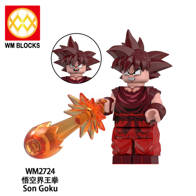 WM6184 Krillin Son Gohan Son Goku Trunks Yamcha Dragon Ball Z Anime Collect Plastic Mini Educational Model DIY Building Blocks for Kids Gift Toys
