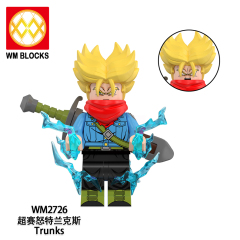 WM6184 Krillin Son Gohan Son Goku Trunks Yamcha Dragon Ball Z Anime Collect Plastic Mini Educational Model DIY Building Blocks for Kids Gift Toys