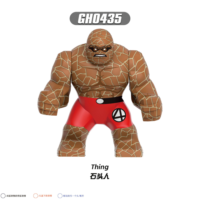 G0158 Marvel superhero Mister Fantastic Invisible Woman Thing Human Torch Spider-Man mini figures juguetes mini toys building blocks sets Toys for kids