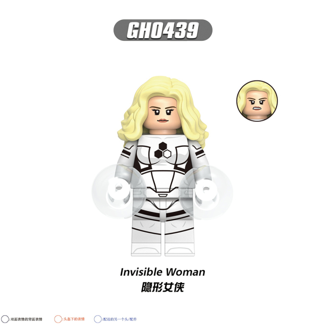G0158 Marvel superhero Mister Fantastic Invisible Woman Thing Human Torch Spider-Man mini figures juguetes mini toys building blocks sets Toys for kids