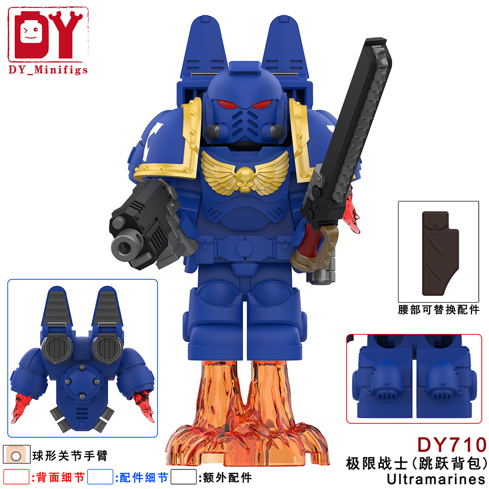 DY709-712  Warhammer 40000: Space Marine Space Wolves Blood Angels Ultramarines Blood Angels Collect Educational Building Blocks Kids Mini Toys