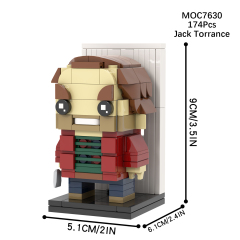 MOC7630-7636 Jack Torrance the Nun Oogie Trick' R Treat Sam Pumpkin-Head Demon Annabelle Slender Man Child's Plasy Chucky Silent Hill Red Pyramid Silent Hill Nurse M3gen Horror Bricks Kids Toys MOC7662-7665