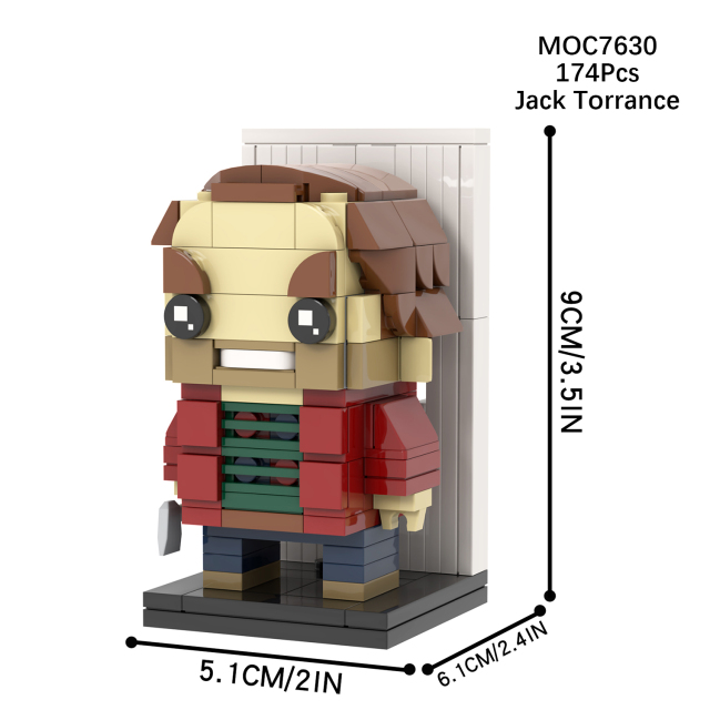 MOC7630-7636 Jack Torrance the Nun Oogie Trick' R Treat Sam Pumpkin-Head Demon Annabelle Slender Man Child's Plasy Chucky Silent Hill Red Pyramid Silent Hill Nurse M3gen Horror Bricks Kids Toys MOC7662-7665