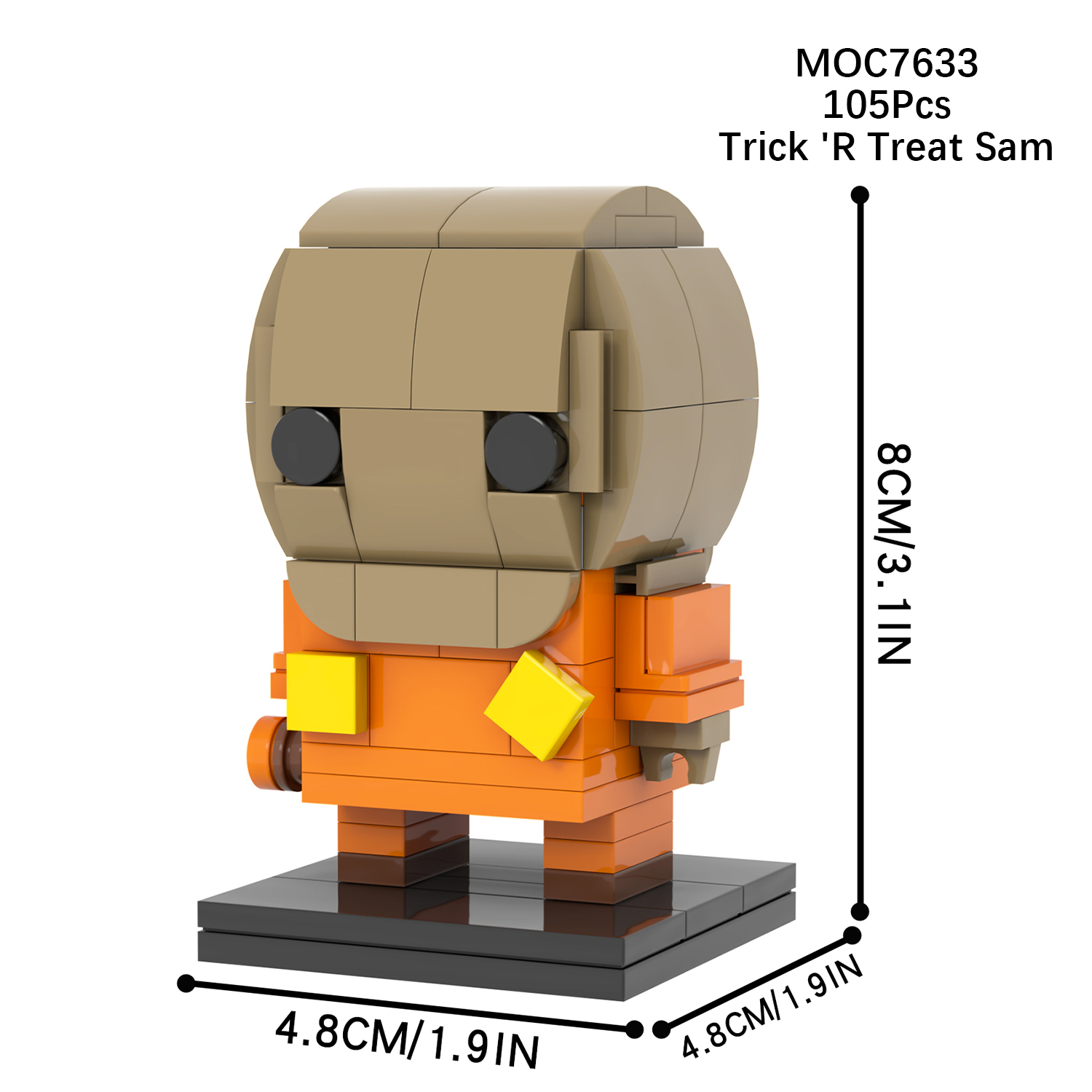 MOC7630-7636 Jack Torrance the Nun Oogie Trick' R Treat Sam Pumpkin-Head Demon Annabelle Slender Man Child's Plasy Chucky Silent Hill Red Pyramid Silent Hill Nurse M3gen Horror Bricks Kids Toys MOC7662-7665