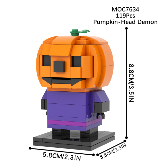 MOC7630-7636 Jack Torrance the Nun Oogie Trick' R Treat Sam Pumpkin-Head Demon Annabelle Slender Man Child's Plasy Chucky Silent Hill Red Pyramid Silent Hill Nurse M3gen Horror Bricks Kids Toys MOC7662-7665