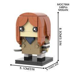 MOC7630-7636 Jack Torrance the Nun Oogie Trick' R Treat Sam Pumpkin-Head Demon Annabelle Slender Man Child's Plasy Chucky Silent Hill Red Pyramid Silent Hill Nurse M3gen Horror Bricks Kids Toys MOC7662-7665
