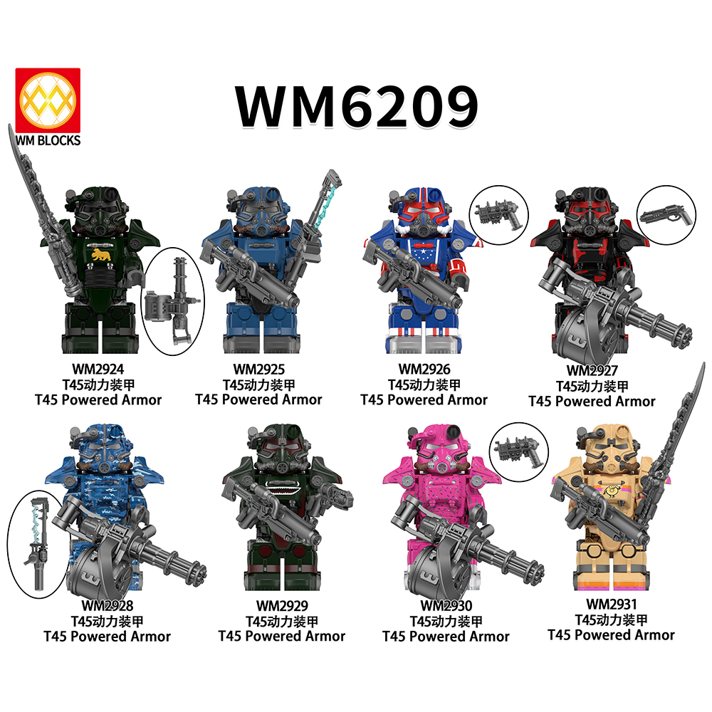 WM6209 Game T45 Powered Armor mini figures juguetes mini toys building blocks sets Toys for kids