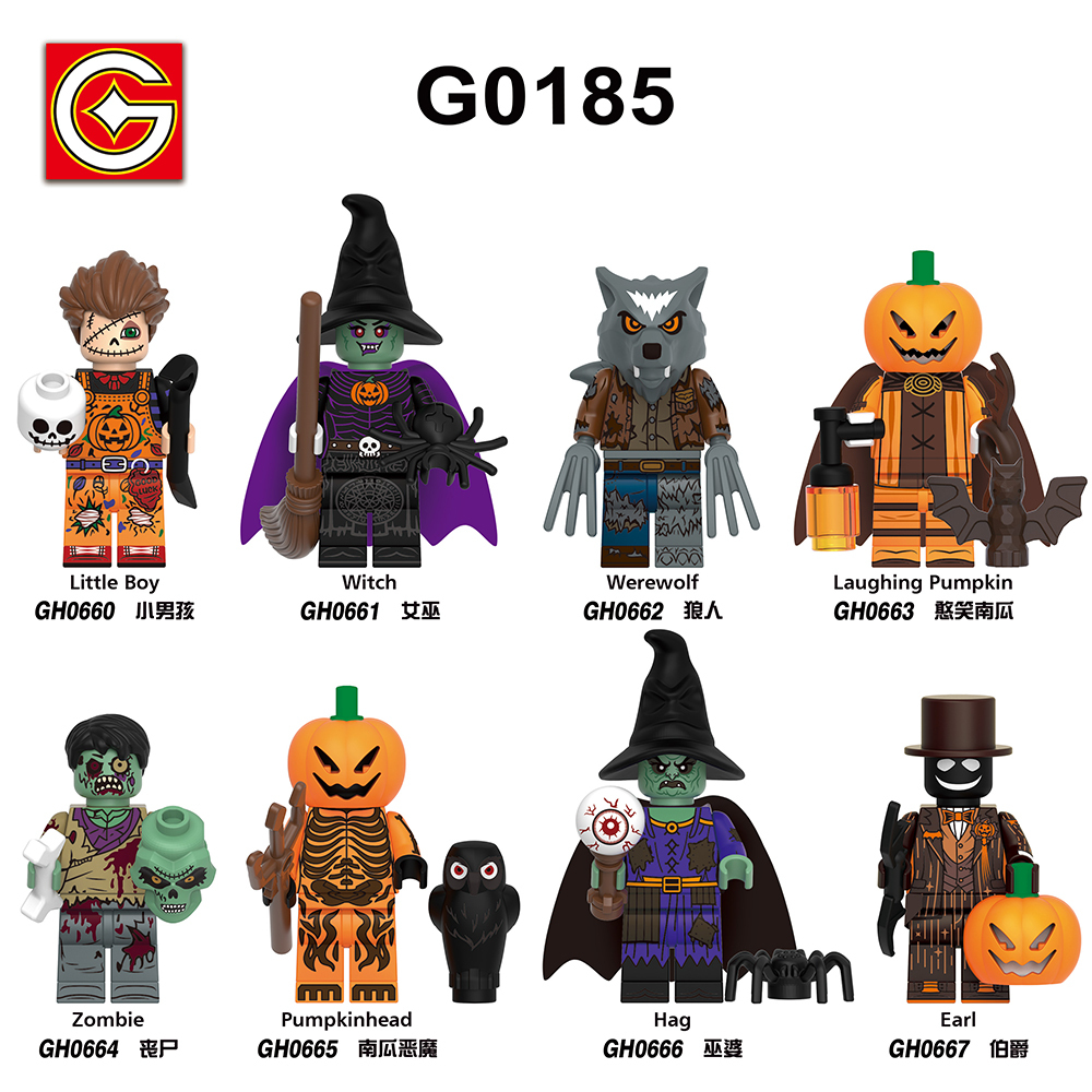 G0185 wicked witch Jack Torrance Billy Annabelle The Redwood Massacre M3gan Mary Shaw Leslie Vernon Leprechaun Mini Horror Building Blocks Kids Gift Toys