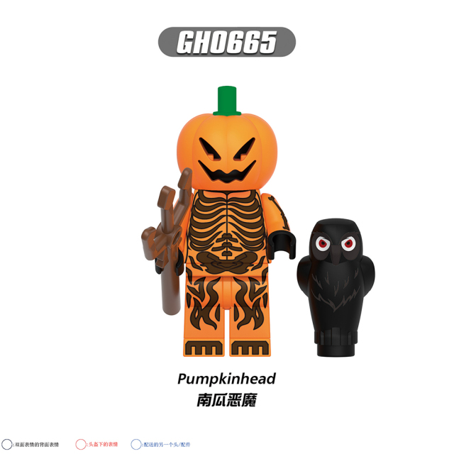 G0185 wicked witch Jack Torrance Billy Annabelle The Redwood Massacre M3gan Mary Shaw Leslie Vernon Leprechaun Mini Horror Building Blocks Kids Gift Toys