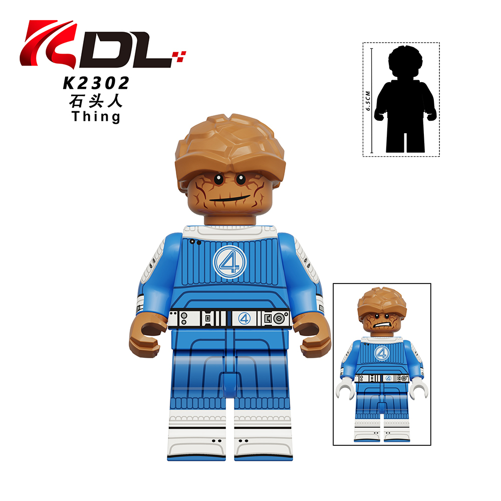 KDL847 Super Hero Characters Invisible Woman Thing Mister Fantastic Human Torch Anime Gift Children Juguetes DIY Building Block Sets Kids Toys