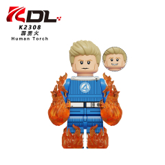 KDL847 Super Hero Characters Invisible Woman Thing Mister Fantastic Human Torch Anime Gift Children Juguetes DIY Building Block Sets Kids Toys