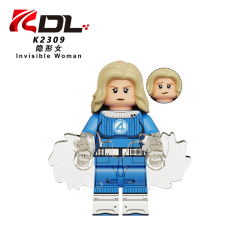 KDL847 Super Hero Characters Invisible Woman Thing Mister Fantastic Human Torch Anime Gift Children Juguetes DIY Building Block Sets Kids Toys