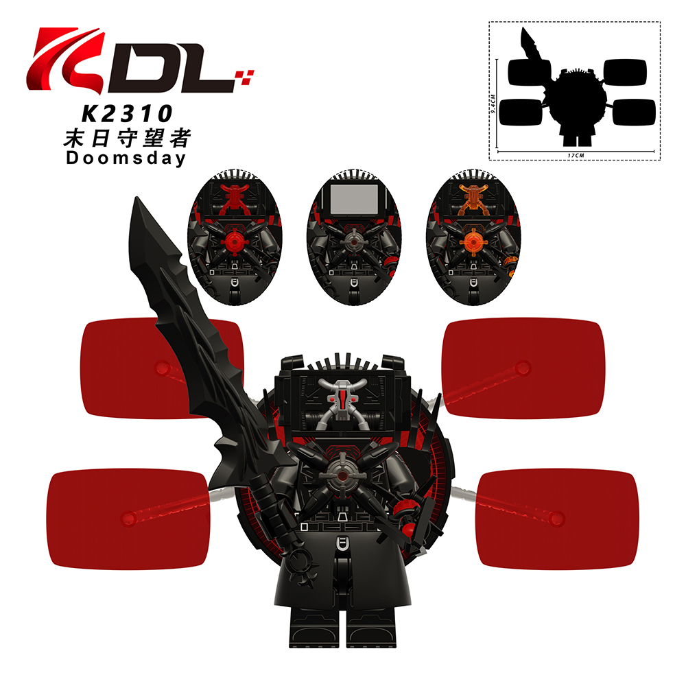 KDL848 Skibidi Toilet Game Sword Fighter Brad Dr. Toilet Diplomatic Toilet Mini Collect Educational Plastic Building Blocks Kids Gift Toys