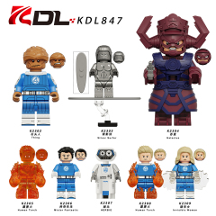 KDL847 Super Hero Characters Invisible Woman Thing Mister Fantastic Human Torch Anime Gift Children Juguetes DIY Building Block Sets Kids Toys