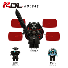 KDL848 Skibidi Toilet Game Sword Fighter Brad Dr. Toilet Diplomatic Toilet Mini Collect Educational Plastic Building Blocks Kids Gift Toys