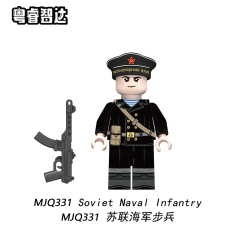 MJQ330-MJQ335 soviet naval infantryWH WS Pea 0ak Leaf TELO Splinter pattern Panzer Troops Military Figures Building Blocks Kids Toys