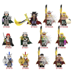 DY638-DY682 ONE PIECE Donquixote Doflamingo Trafalgar Law Luffy Ace DIY Plastic Mini Anime Action Figures 1 Piece Building Blocks Kids Toys
