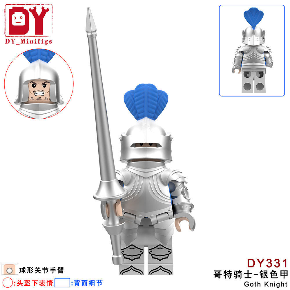 DY331-DY333 medieval goth knight military Soldiers ancient Rome mini toys building blocks sets Toys for kids