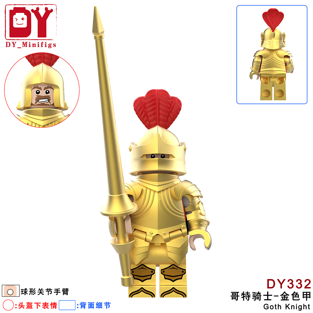 DY331-DY333 medieval goth knight military Soldiers ancient Rome mini toys building blocks sets Toys for kids