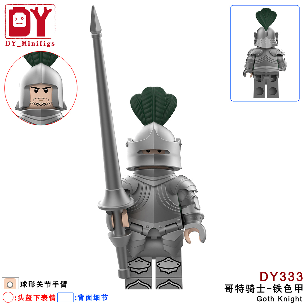 DY331-DY333 medieval goth knight military Soldiers ancient Rome mini toys building blocks sets Toys for kids