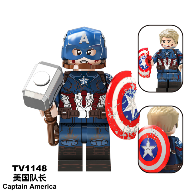 TV6216-6218  Marvel Super Heroes Movie Red Hulk Captain America Ruth Winter Soldier Mini Figures Collect Plastic Building Blocks Children Gift Toys
