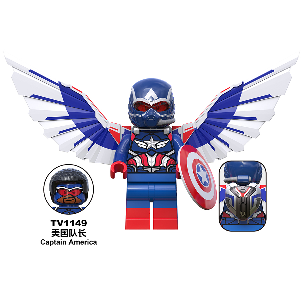 TV6216-6218  Marvel Super Heroes Movie Red Hulk Captain America Ruth Winter Soldier Mini Figures Collect Plastic Building Blocks Children Gift Toys
