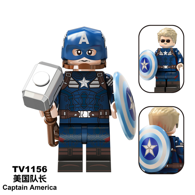 TV6216-6218  Marvel Super Heroes Movie Red Hulk Captain America Ruth Winter Soldier Mini Figures Collect Plastic Building Blocks Children Gift Toys