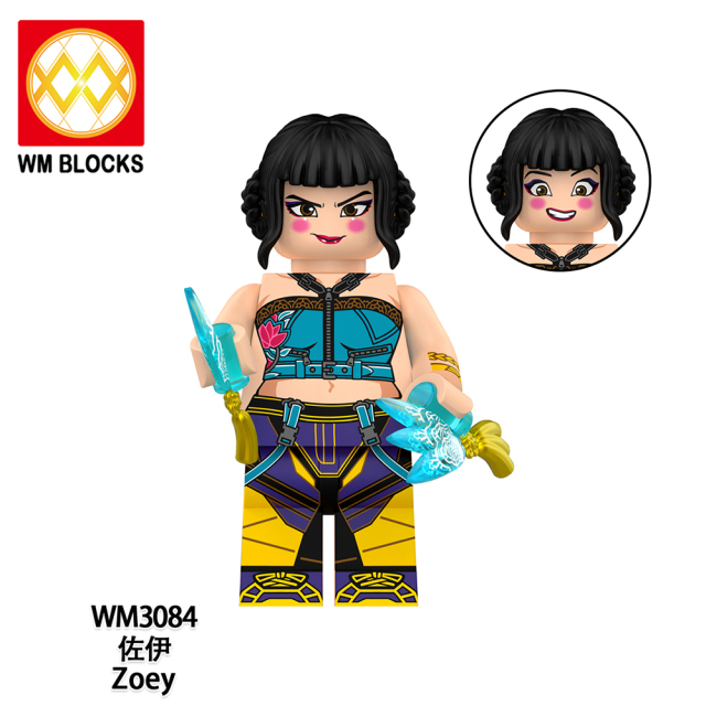 WM6228 kpop demon hunter Mira Rumi Zoey Anime Collect Plastic Mini Educational Model DIY Building Blocks for Kids Gift Toys