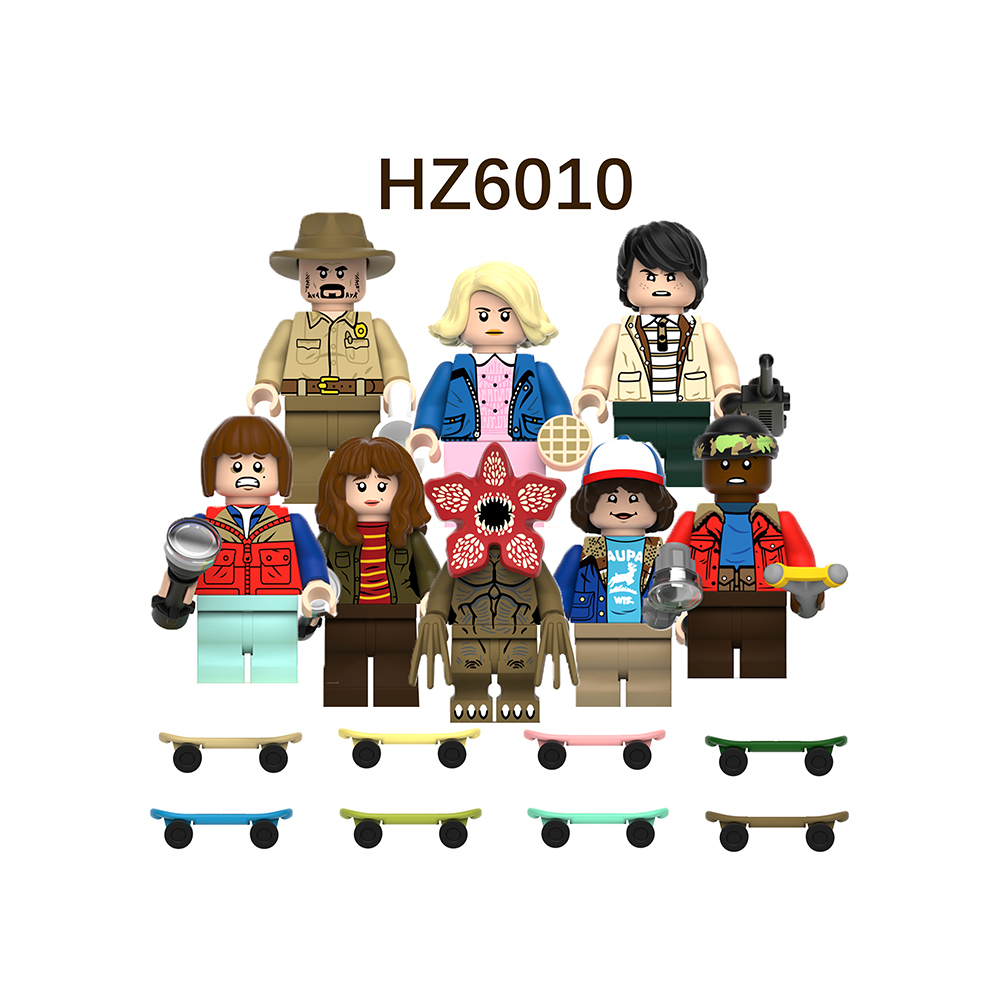 HZ6010 Stranger Things JoyceBers WillByers Eleven Lucas Sinclair Dustin Mike Chief Jim Hopper Demogorgon Mini Collect  Children  Educational Building Blocks Kids  Gift Toys