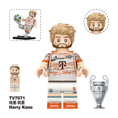 TV6509 World Football Player Soccer Star Alvarez  Dembele Kane Messi Mbappe  Lamine Yamal Belloli Valverde Mini Building Blocks Kids Gift Toys