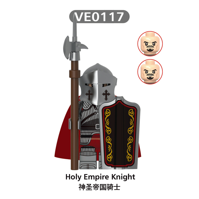 V1003  Medieval Military Territory Holy Empire Cathedral Imperial Guard  Templar Black Armored Unicorn Knight Minifigs Juguetes Building Blocks Education  Kid Toys