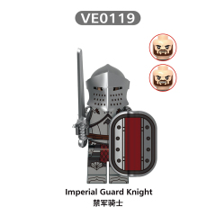 V1003  Medieval Military Territory Holy Empire Cathedral Imperial Guard  Templar Black Armored Unicorn Knight Minifigs Juguetes Building Blocks Education  Kid Toys