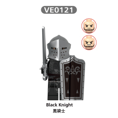 V1003  Medieval Military Territory Holy Empire Cathedral Imperial Guard  Templar Black Armored Unicorn Knight Minifigs Juguetes Building Blocks Education  Kid Toys
