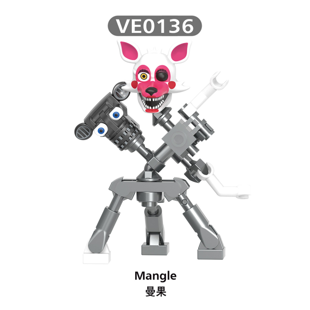 V1005 FNAF  Mike Abby Chica Vanessa Mangle Foxy mini figures juguetes mini toys building blocks sets Toys for kids