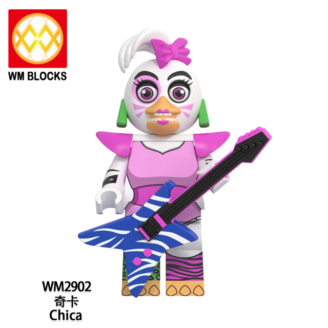 WM6206 FNAF Freddy Chica Roxanne Wolf Vanny Arctic Ballora Montgomery Gator mini figures juguetes mini toys building blocks sets Toys for kids