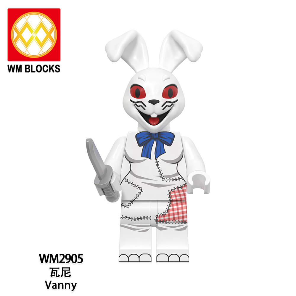 WM6206 FNAF Freddy Chica Roxanne Wolf Vanny Arctic Ballora Montgomery Gator mini figures juguetes mini toys building blocks sets Toys for kids