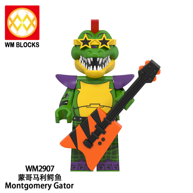 WM6206 FNAF Freddy Chica Roxanne Wolf Vanny Arctic Ballora Montgomery Gator mini figures juguetes mini toys building blocks sets Toys for kids