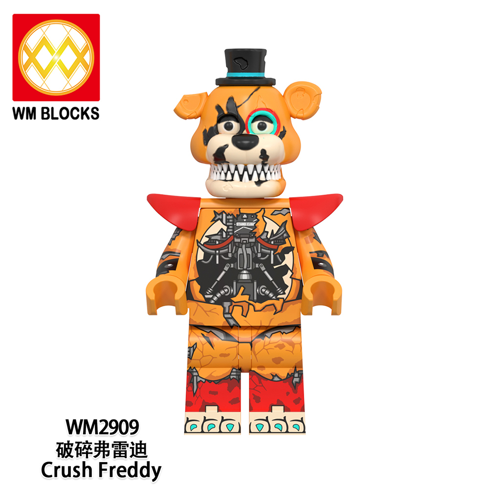 WM6206 FNAF Freddy Chica Roxanne Wolf Vanny Arctic Ballora Montgomery Gator mini figures juguetes mini toys building blocks sets Toys for kids