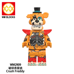 WM6206 FNAF Freddy Chica Roxanne Wolf Vanny Arctic Ballora Montgomery Gator mini figures juguetes mini toys building blocks sets Toys for kids
