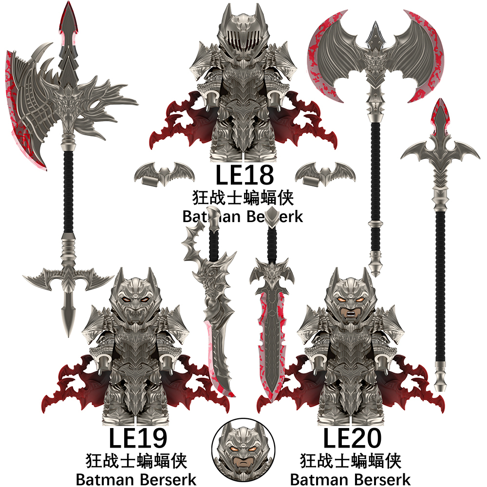 LE18-LE20 DC Marvel superhero Batman Berserk mini figures juguetes mini toys building blocks sets Toys for kids