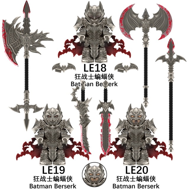 LE18-LE20 DC Marvel superhero Batman Berserk mini figures juguetes mini toys building blocks sets Toys for kids