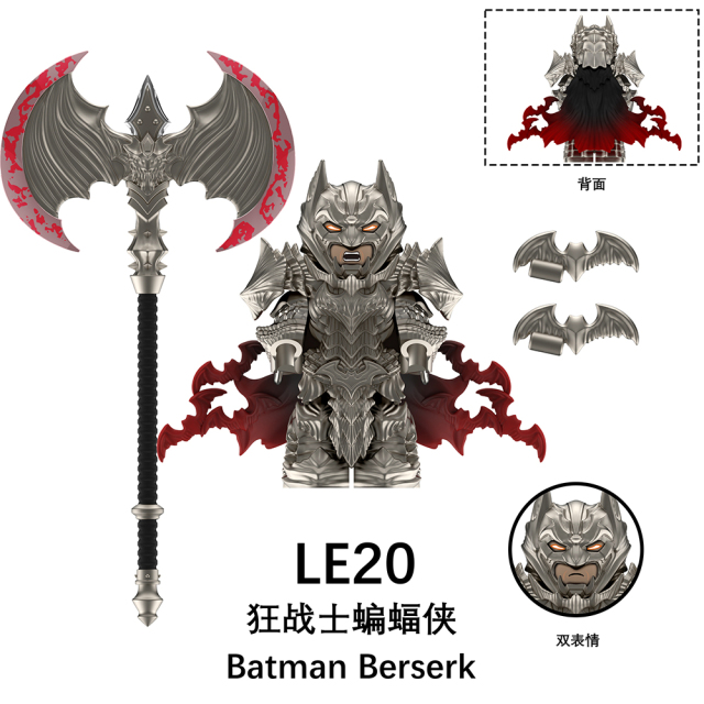 LE18-LE20 DC Marvel superhero Batman Berserk mini figures juguetes mini toys building blocks sets Toys for kids