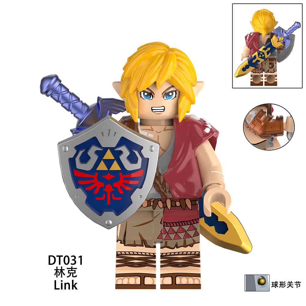 DT8906 Game Link Princess Legend of Zelda Mini Plastic Figures Educational Collect Assemble Building Blocks Kids Gift Toys