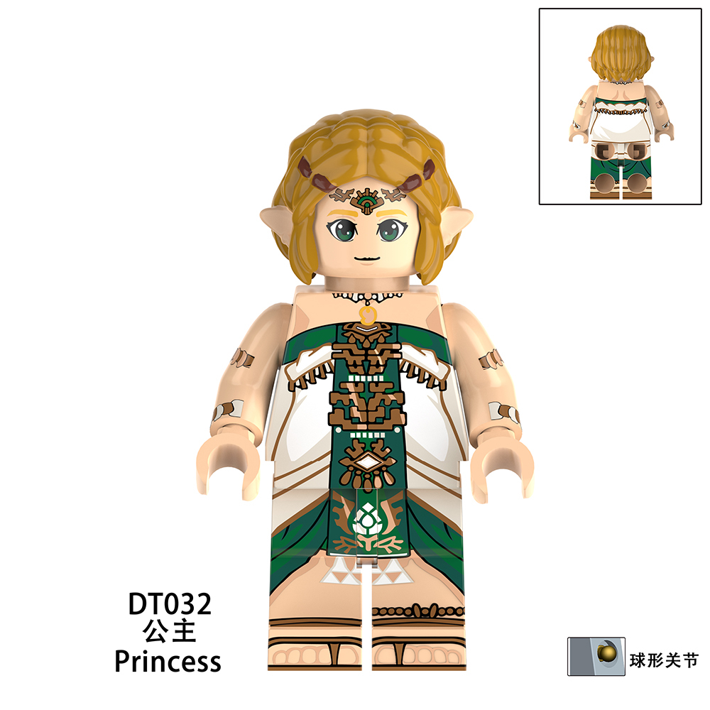 DT8906 Game Link Princess Legend of Zelda Mini Plastic Figures Educational Collect Assemble Building Blocks Kids Gift Toys